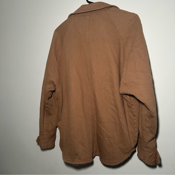 Free People Remi Brown Dolman Sleeve Oversized Utility Barn Coat Shirt Jacket XS - Picture 14 of 16